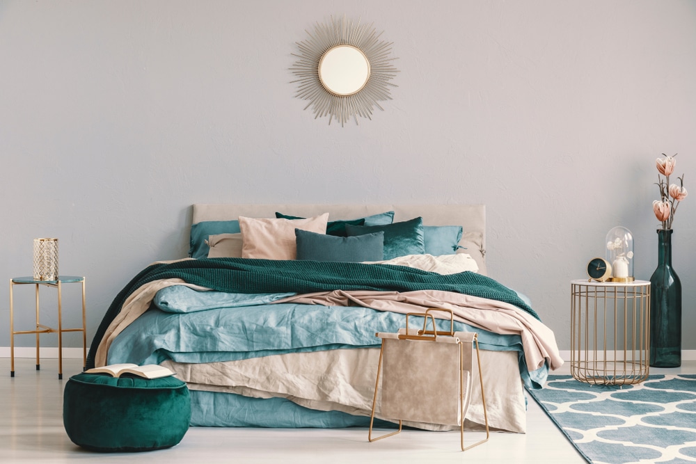 blue beige design aesthetic for condo